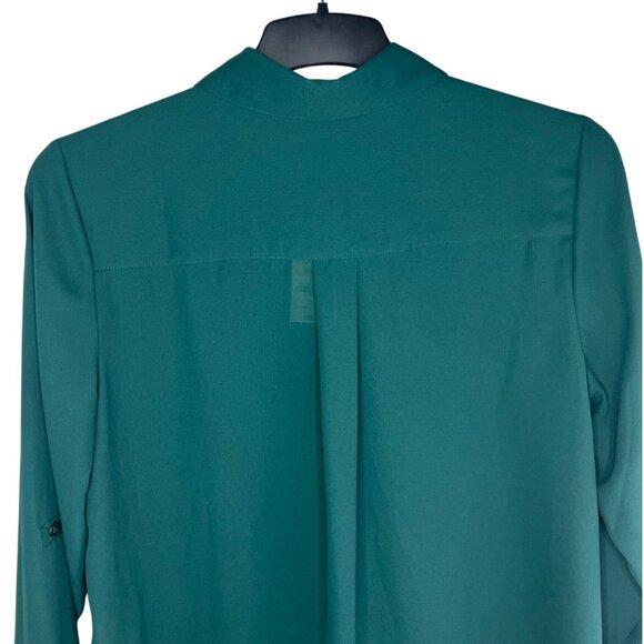 INC International Concepts Military Hunter Forest Button-Up Blouse Size Medium - Picture 12 of 16